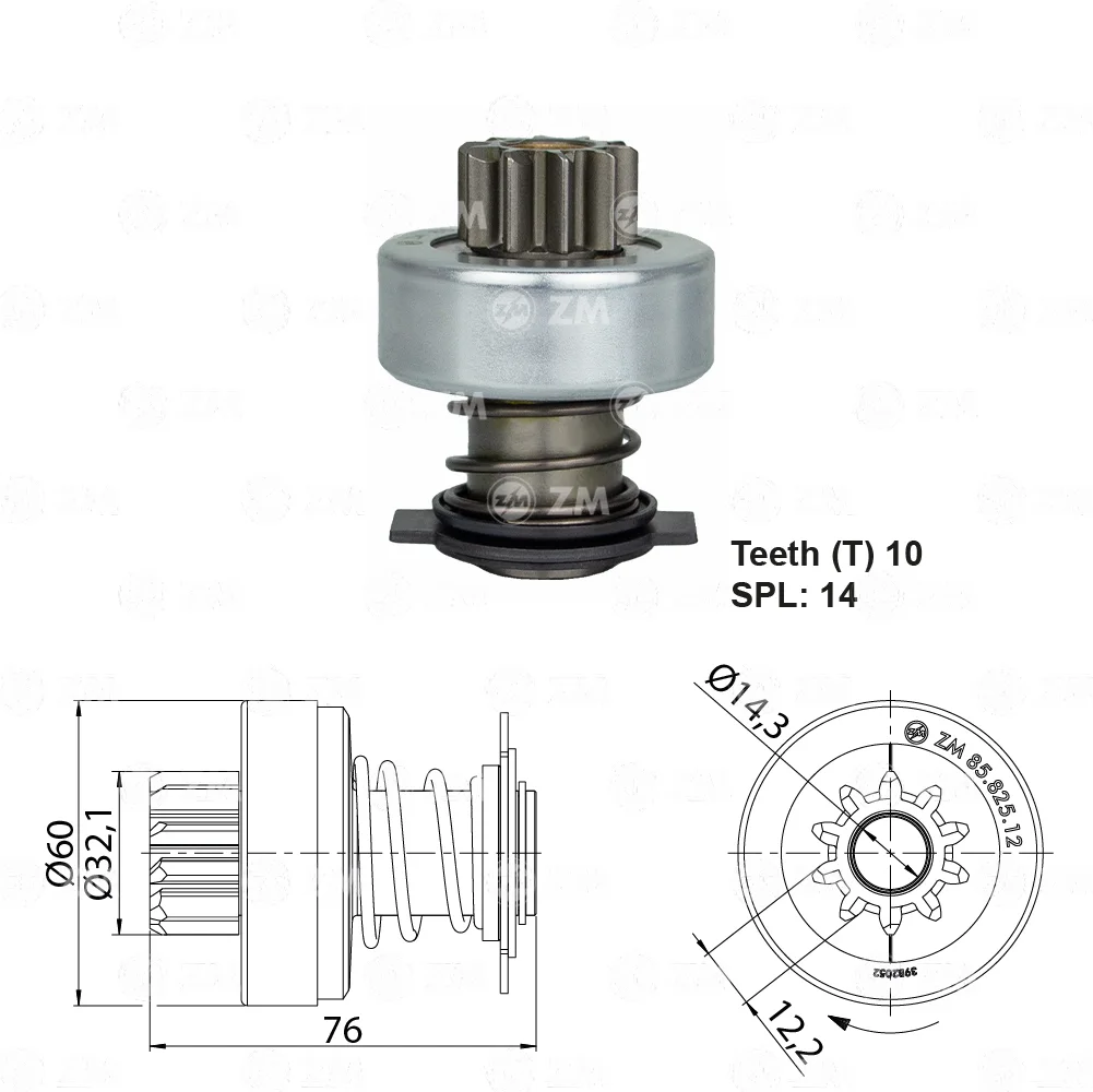 Impulsor de Partida ZM 85.825.12 ZM 8582512