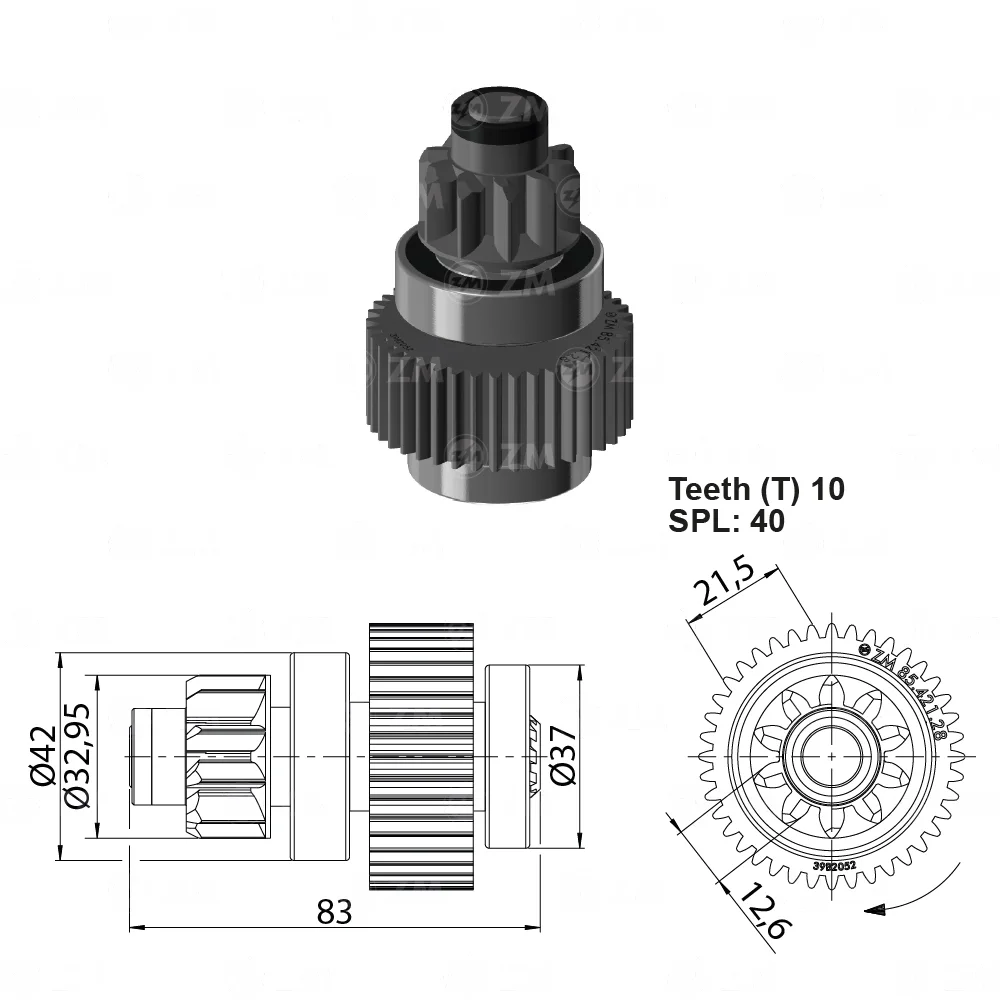 Impulsor de Partida ZM 85.421.28 ZM 8542128