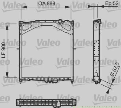 Radiador de Resfriamento VALEO 734300