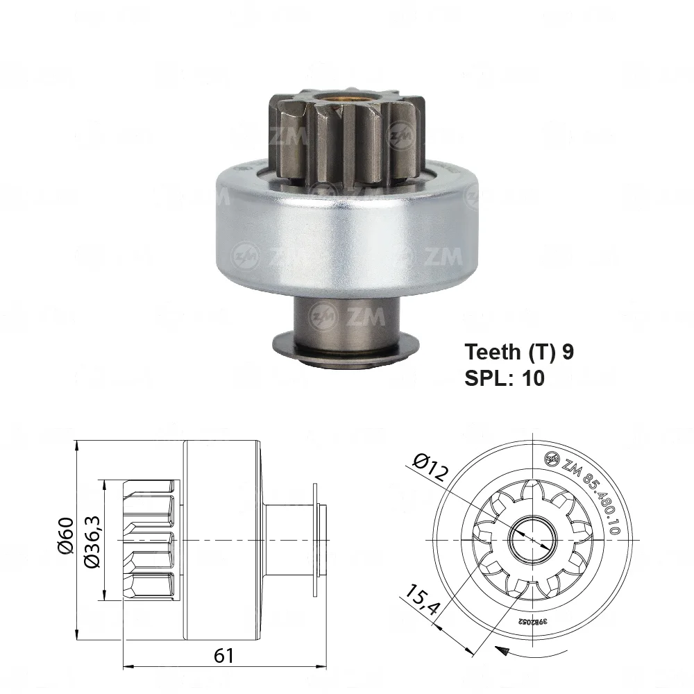 Impulsor de Partida ZM 85.480.10 ZM 8548010