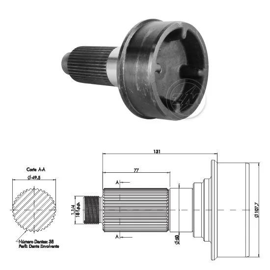 ZM 235.106.02 - PONTEIRA FIXA ZM 23510602