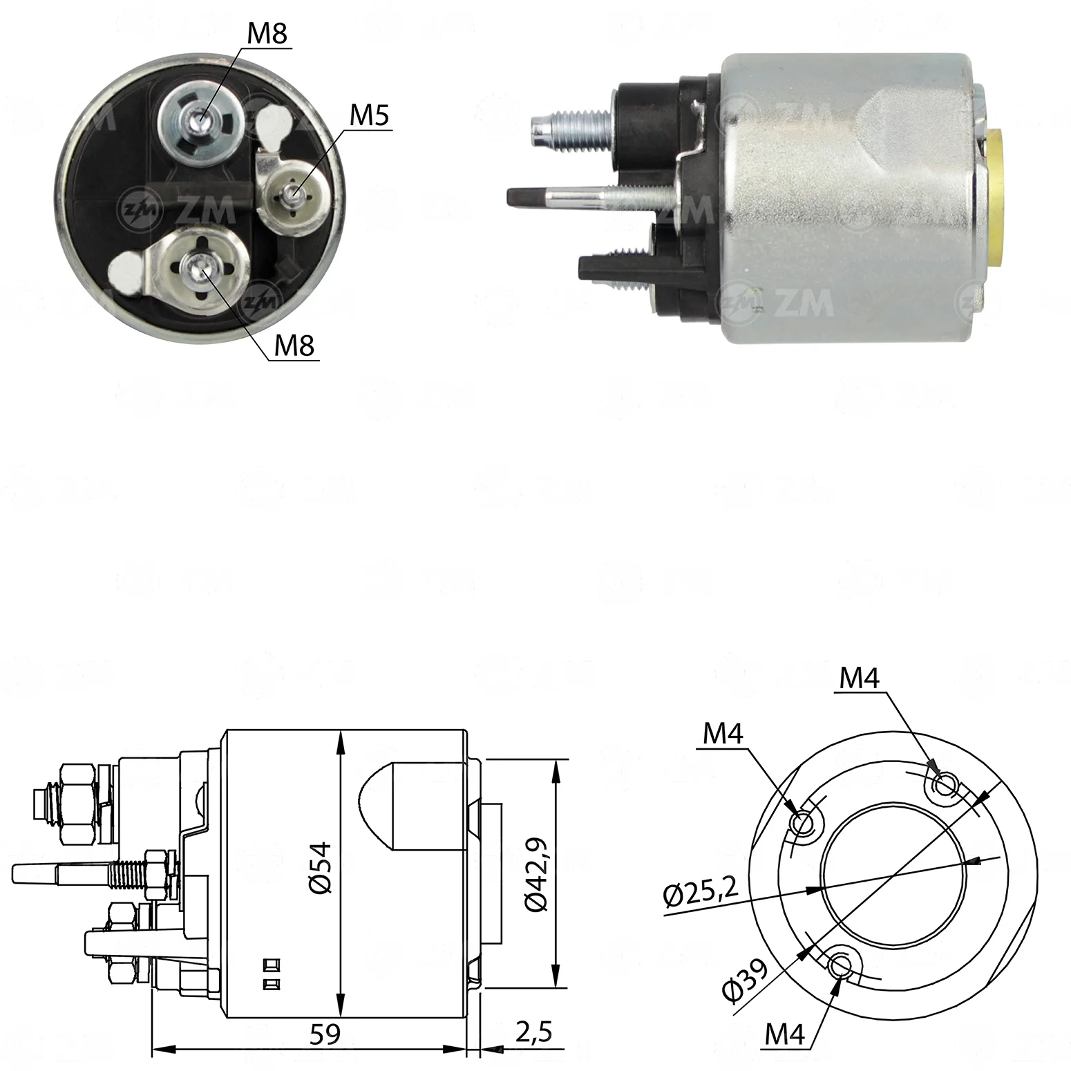 Relé de Partida ZM 4-494 ZM 4494