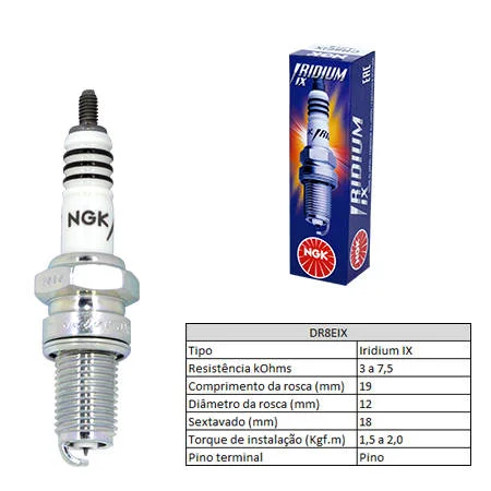 Vela de Ignição NGK DR8EIX