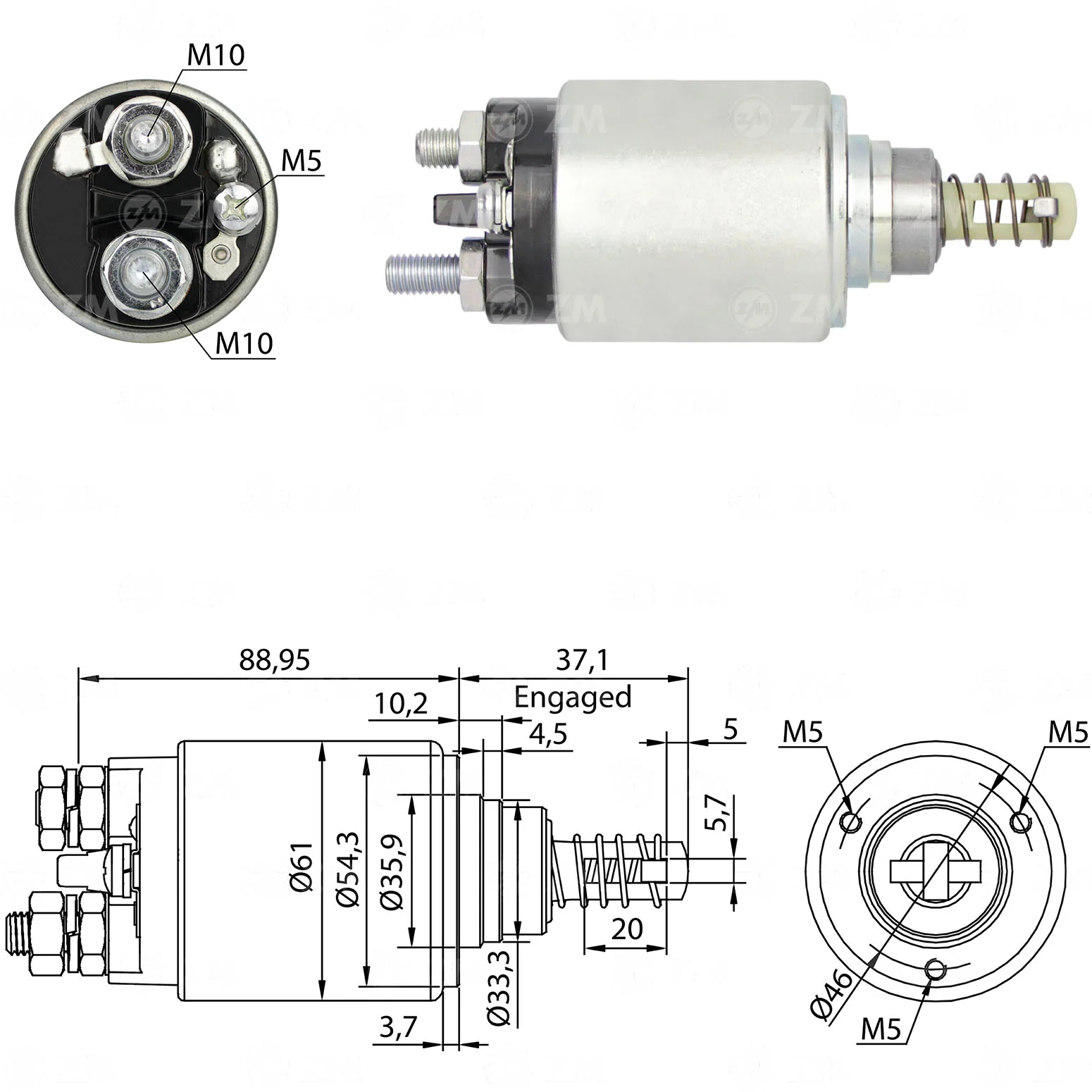 Relé de Partida ZM 645 ZM 645