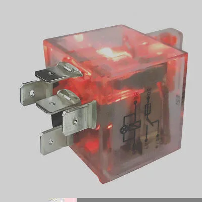Relé Aux. Reversor Acrílico c/ LED e Fusível de Pico 12V 5 Term.