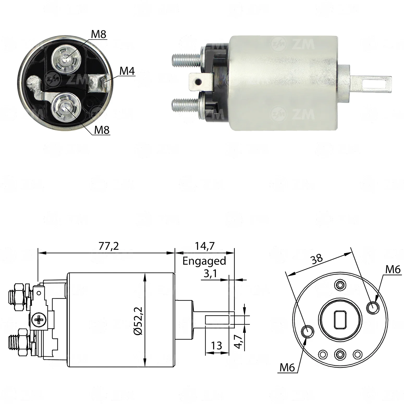 Relé de Partida ZM 781 ZM 781