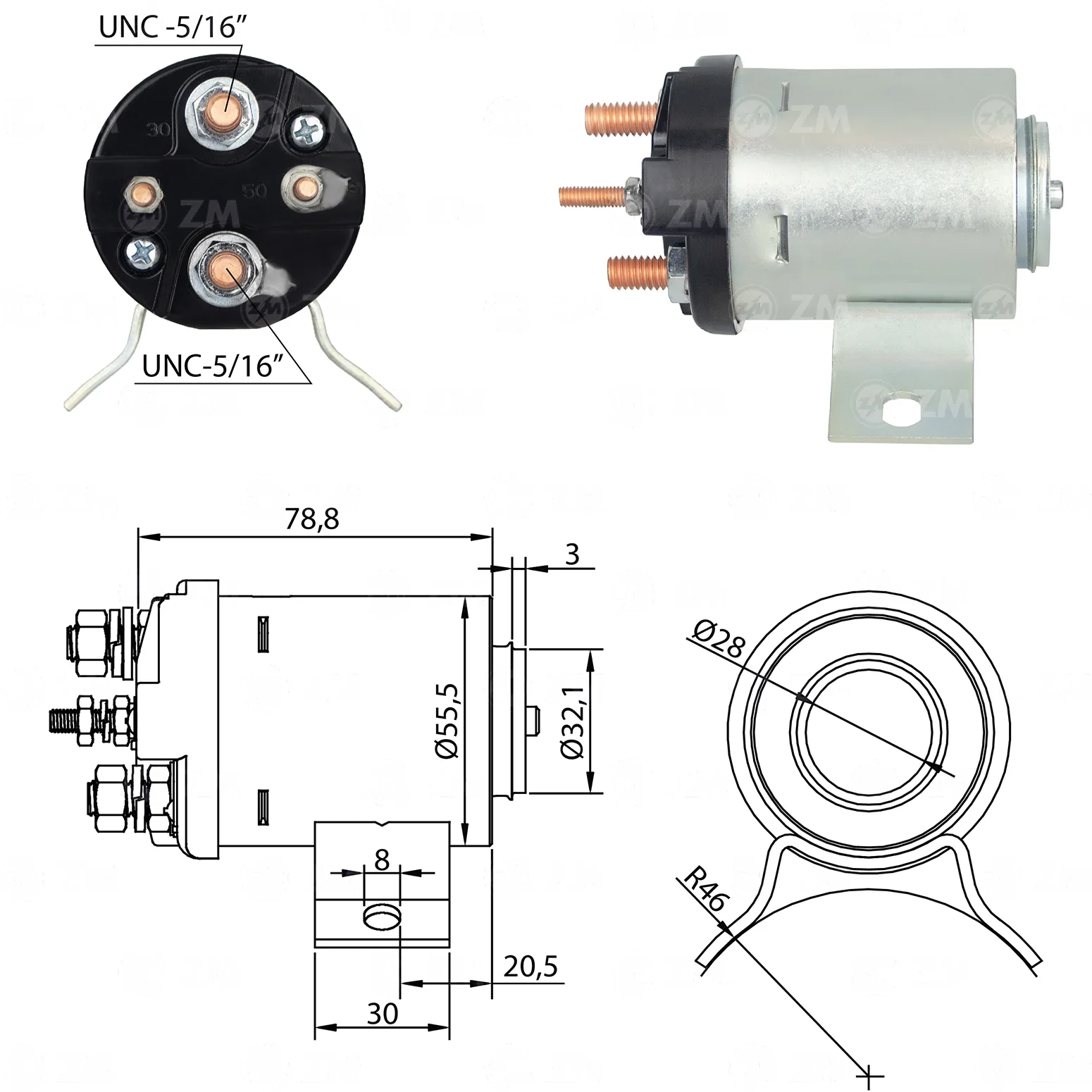 Relé de Partida ZM 505 ZM 505