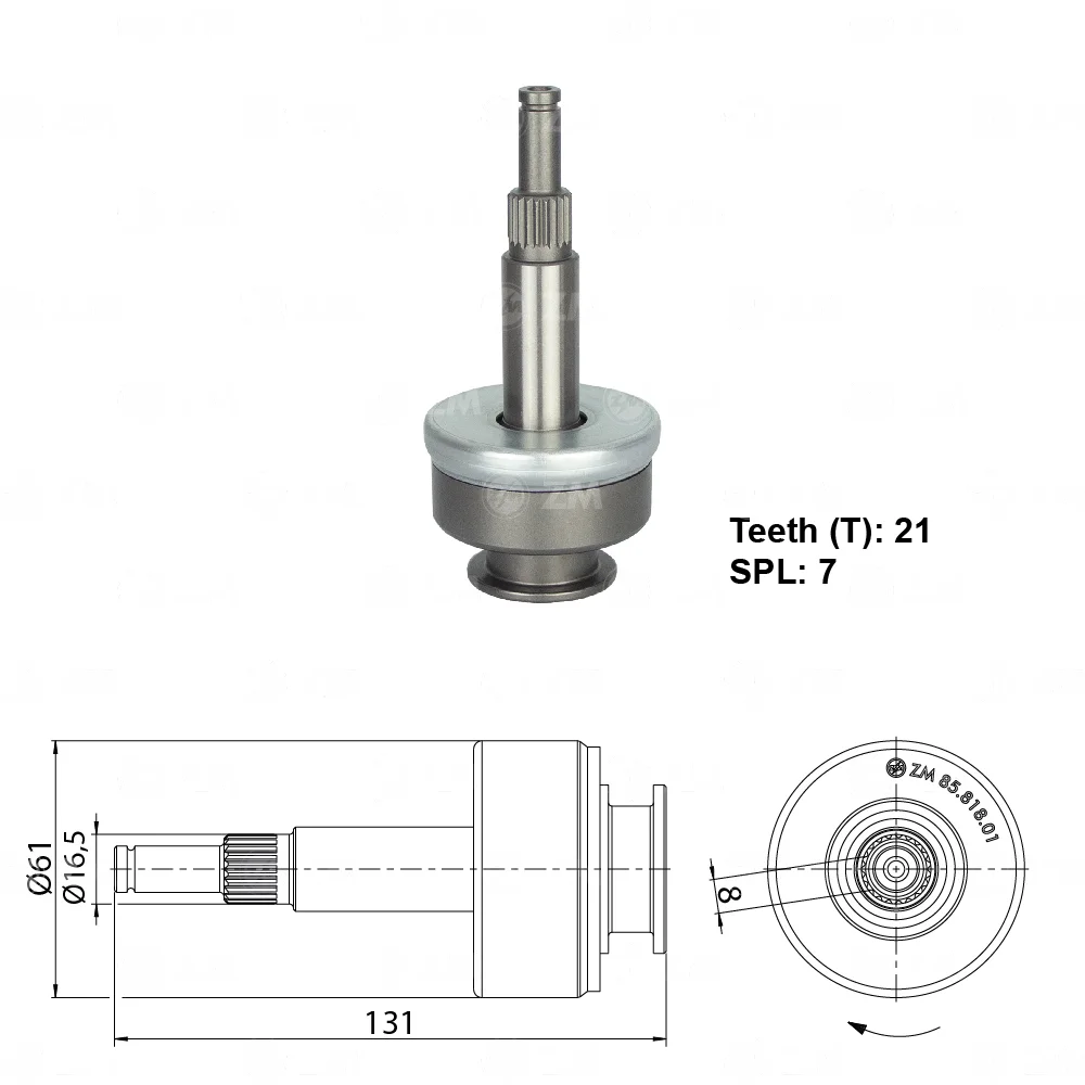 Impulsor de Partida ZM 85.818.01 ZM 8581801
