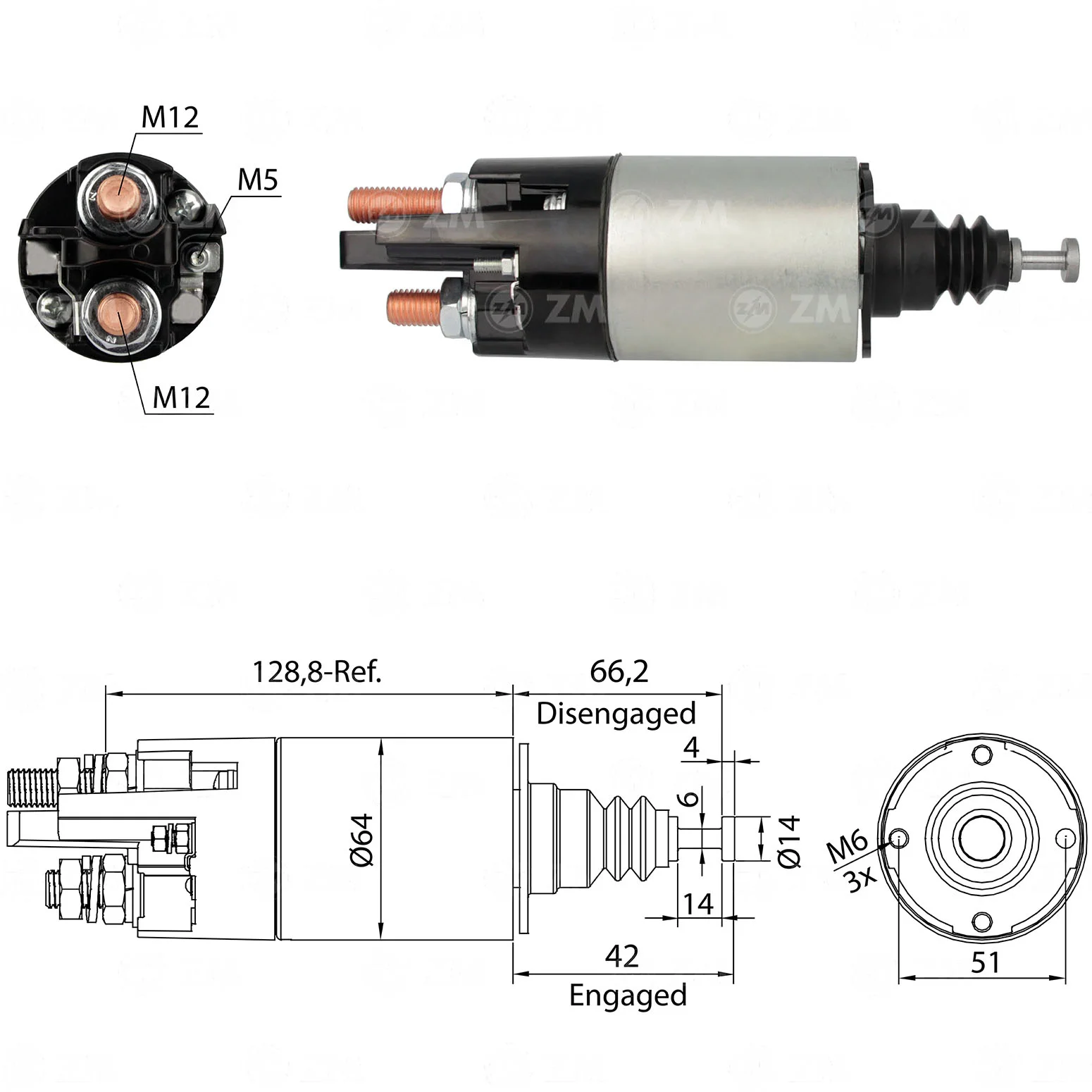 Relé de Partida ZM 842 ZM 842