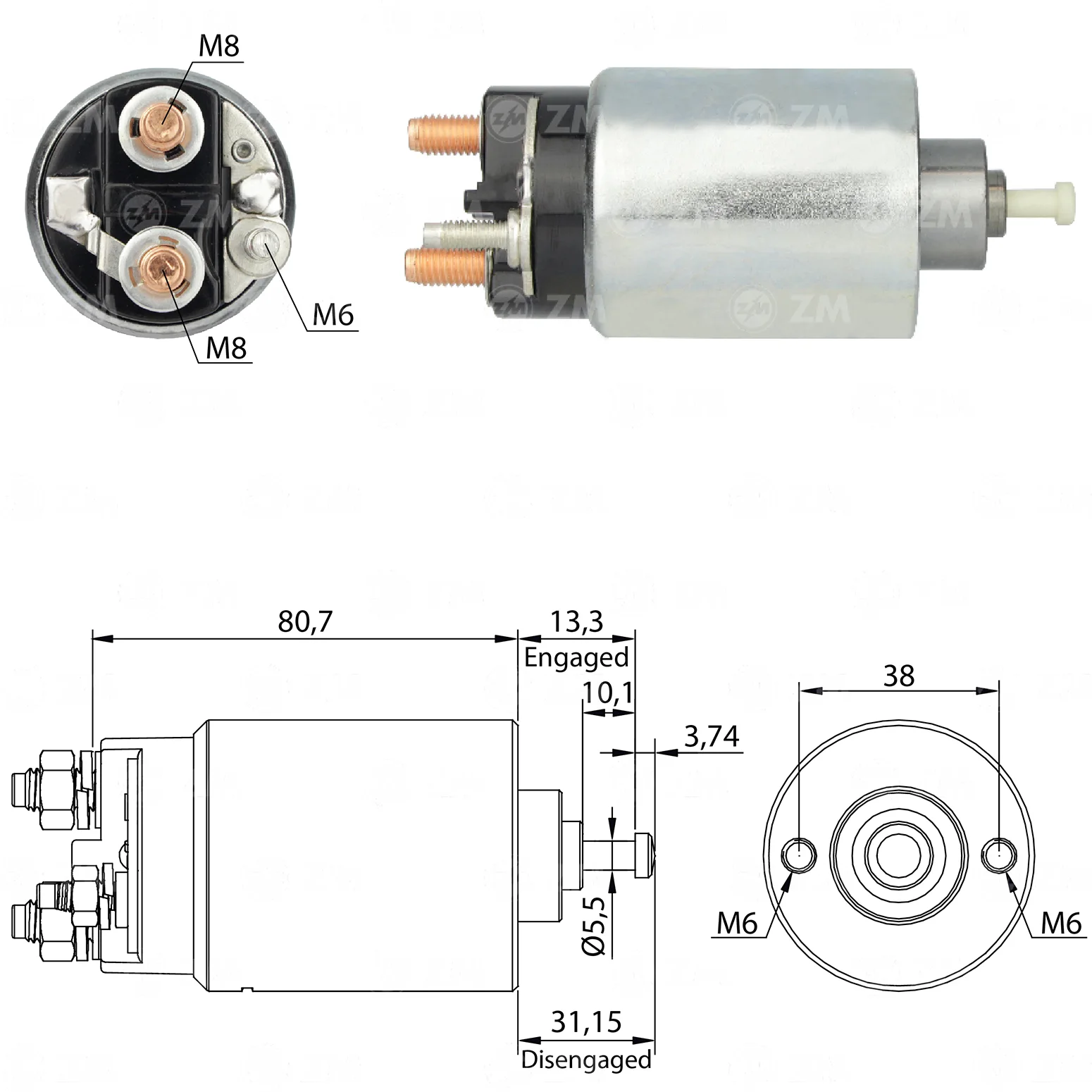 Relé de Partida ZM 761 ZM 761