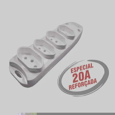 Extensão Tomada Barra 20A 4 Tomadas 2P+T Cabos Munidos Conexão <1000V DNI DNI7204