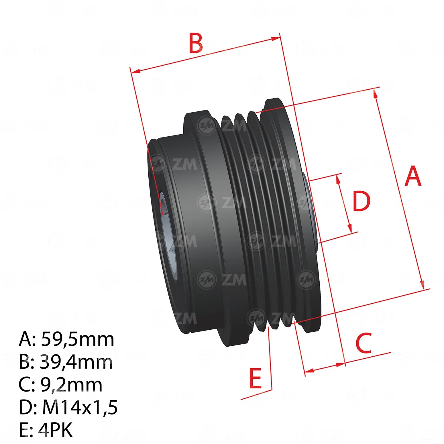 Polia OAP ZM 96.005.66 ZM 9600566