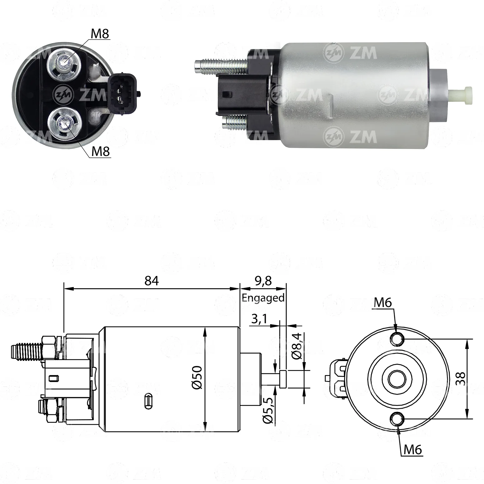 Relé de Partida ZM 997 ZM 997