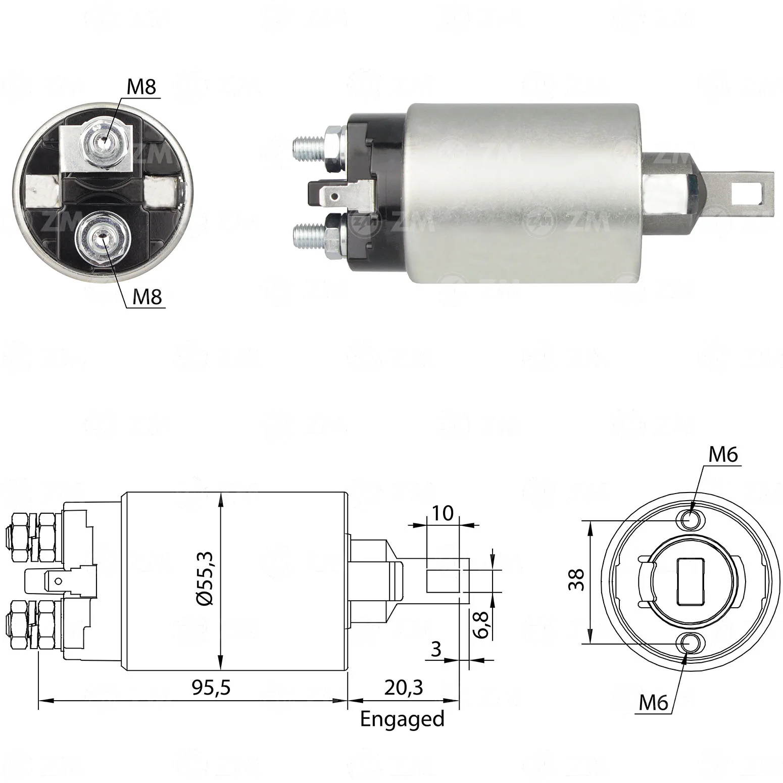 Relé de Partida ZM 893 ZM 893
