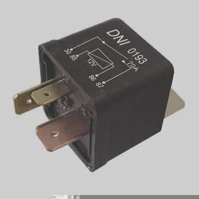 Relé Auxiliar 12V 4 Terminais (2 Largos) DNI DNI0193