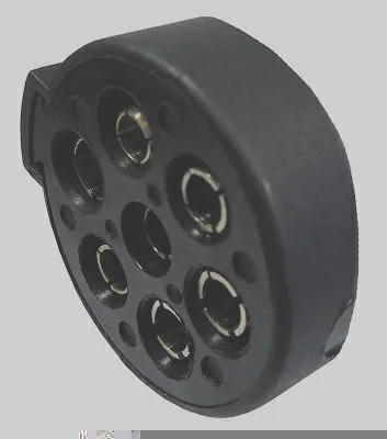 Tomada Engate Macho (Móvel) Redonda 7 Polos Polarizada Nylon