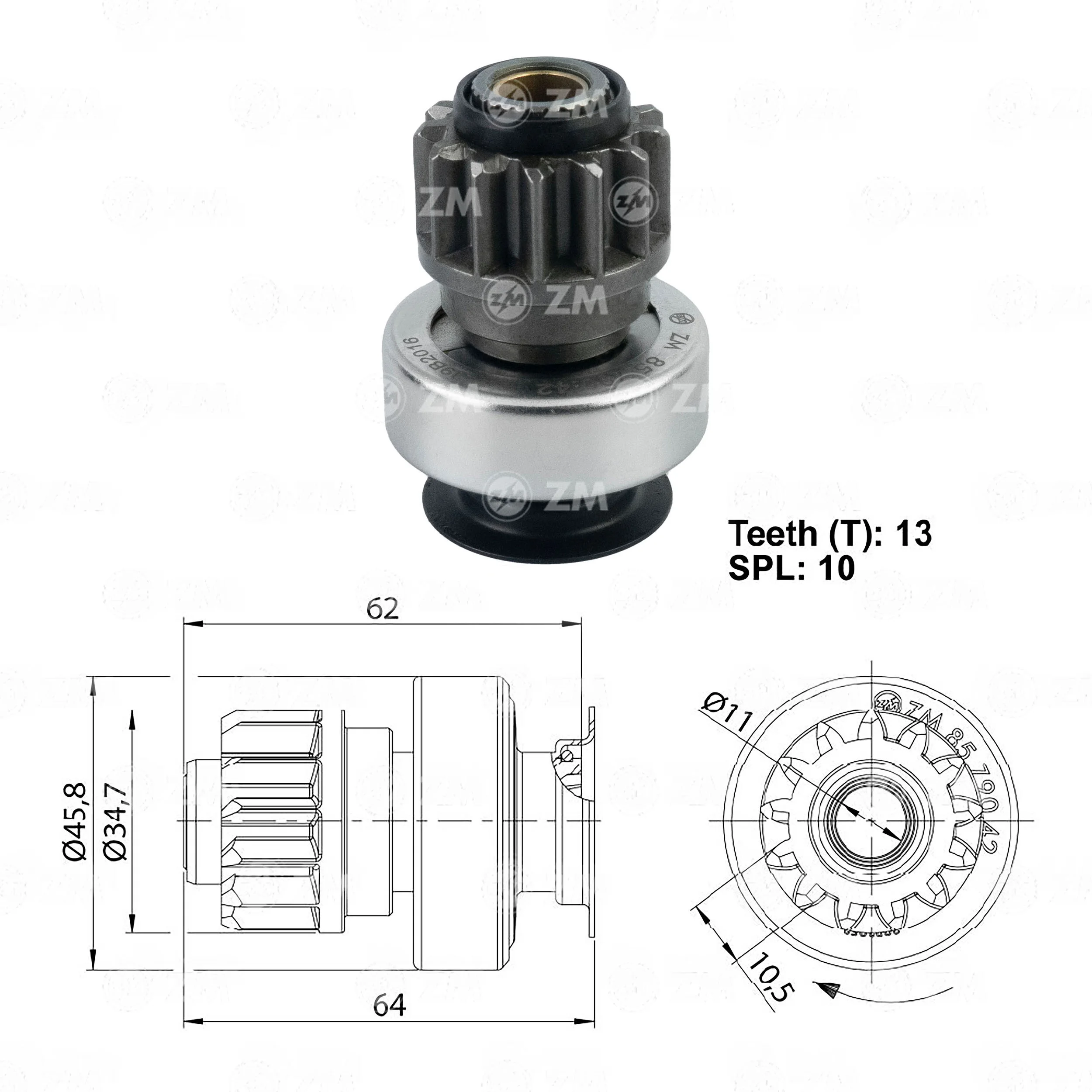 Impulsor de Partida ZM 85.790.42 ZM 8579042