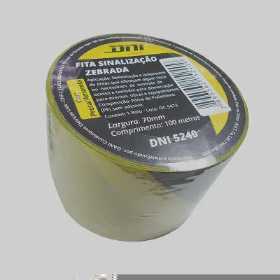 Fita Zebrada Sinalização 100mx70mm DNI DNI5240