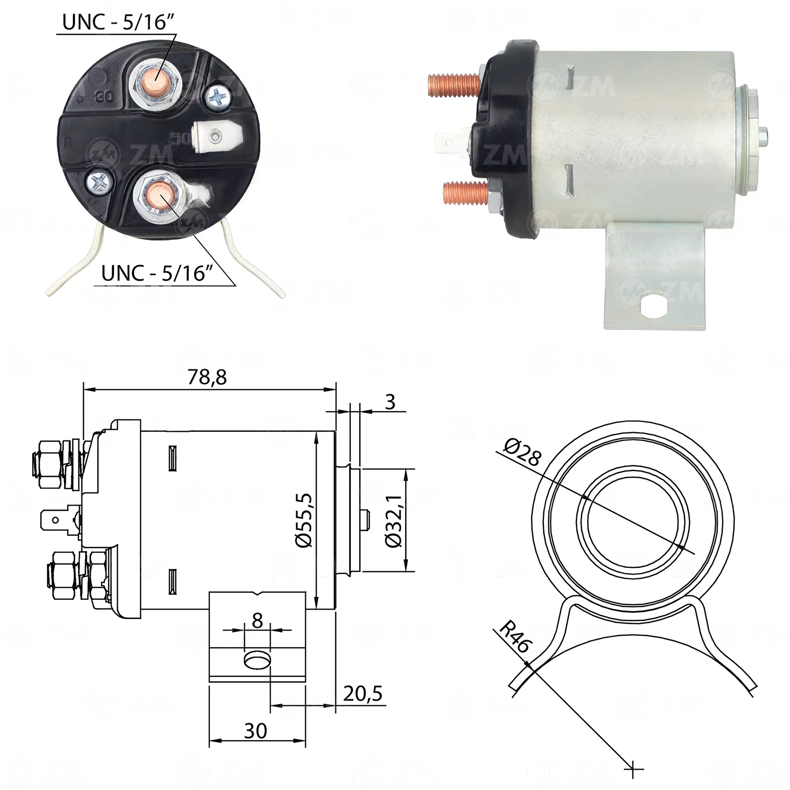 Relé de Partida ZM 502 ZM 502