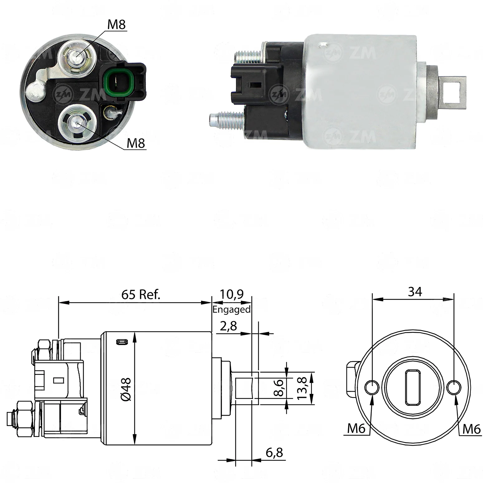 Relé de Partida ZM 1-425 ZM 1425