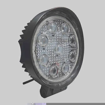 Farol Trabalho Redondo c/ Anel Luminoso Branco 27W DNI DNI4180