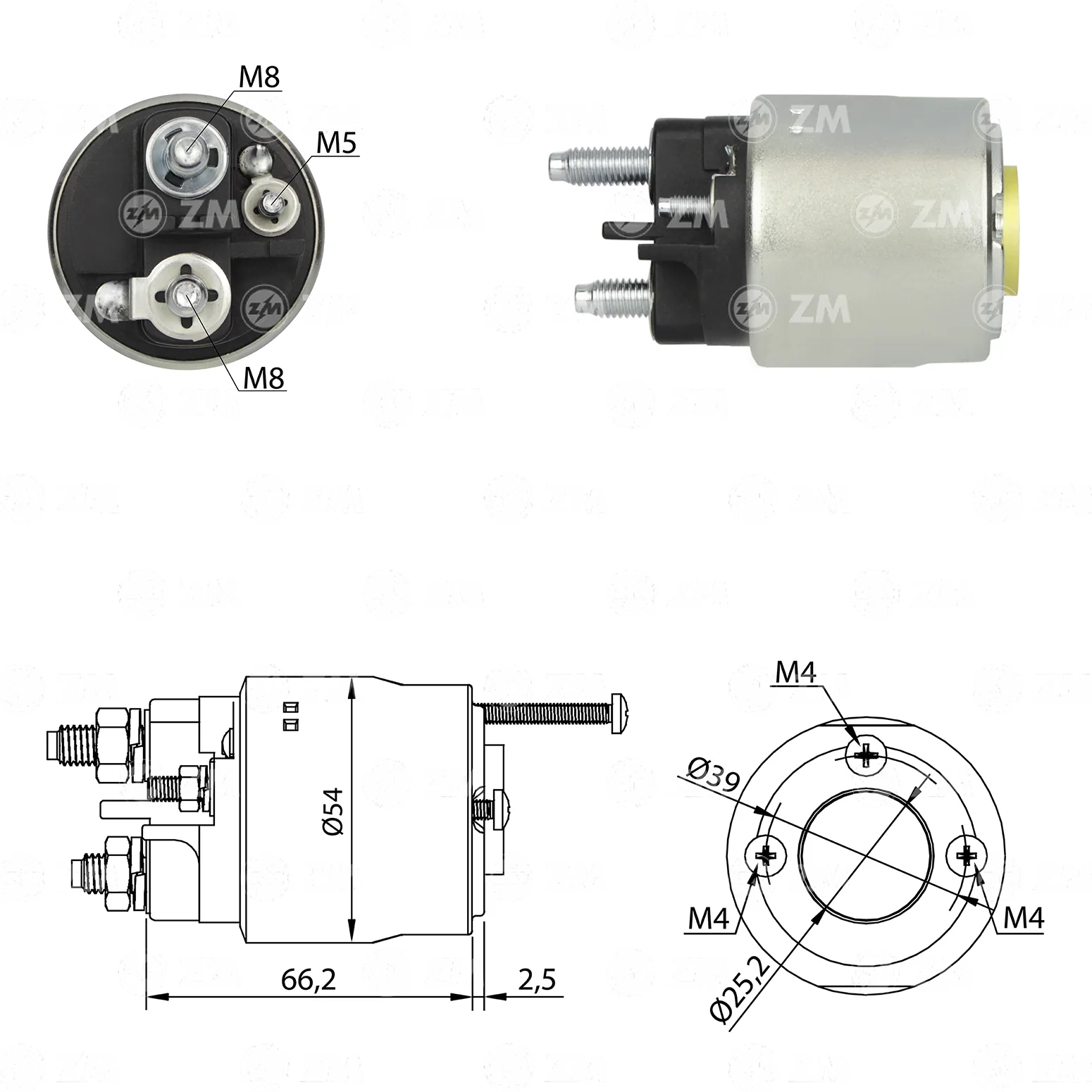 Relé de Partida ZM 2-496 ZM 2496