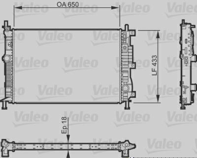 Radiador de Resfriamento VALEO 735555