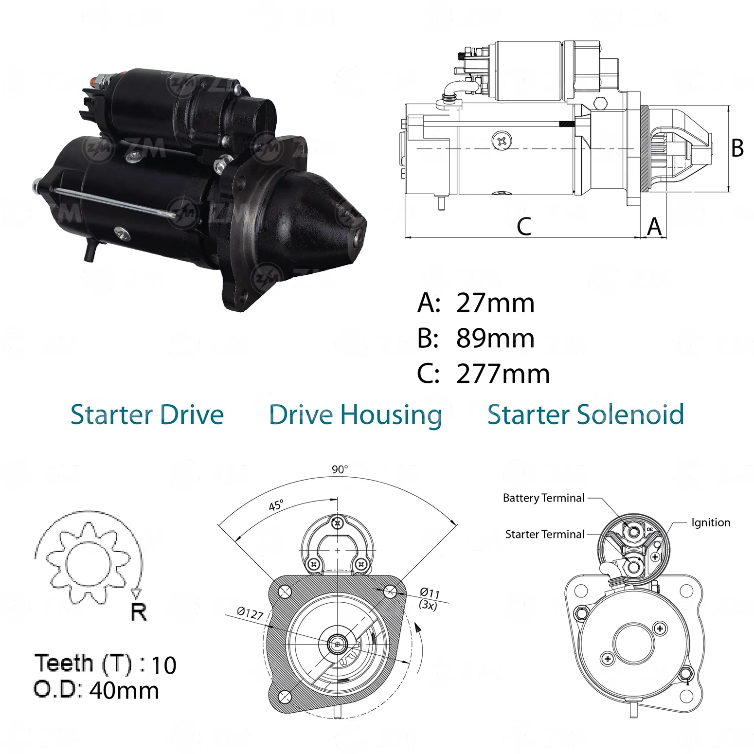 Motor de Partida ZM 80.826.02 ZM 8082602
