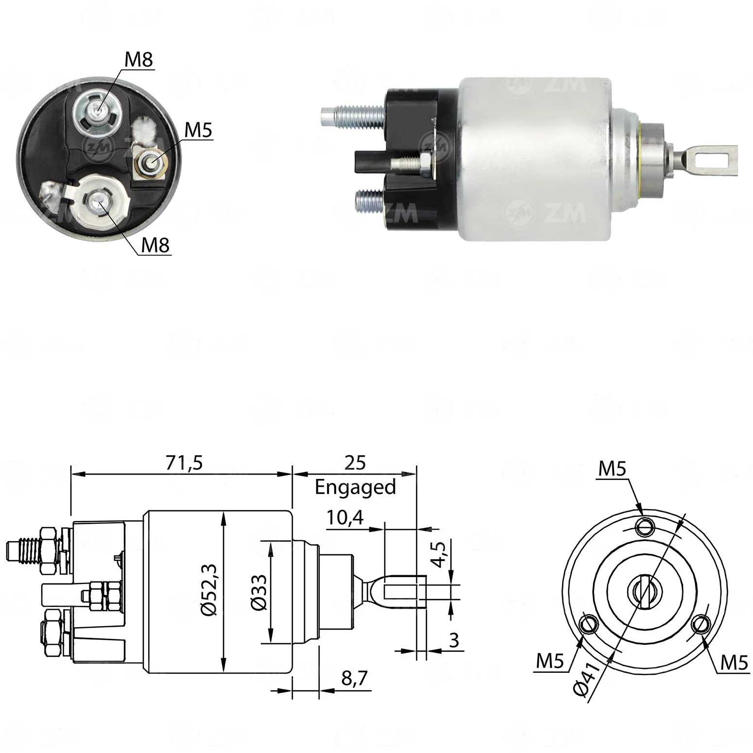 Relé de Partida ZM 376 ZM 376