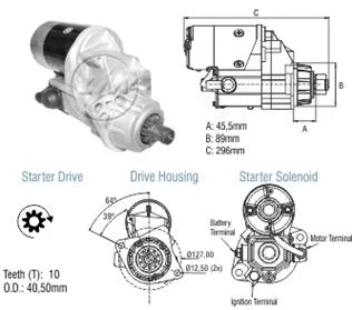 Motor de Partida ZM 80.140.10 ZM 8014010