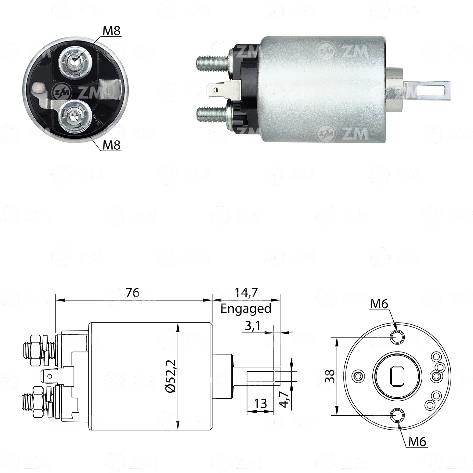 Relé de Partida ZM 784 ZM 784