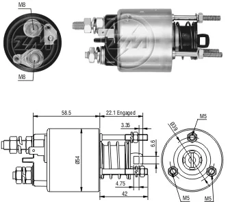 Relé de Partida ZM 4-595 ZM 4595