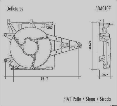 Defletor de Ar VALEO 6DA010F