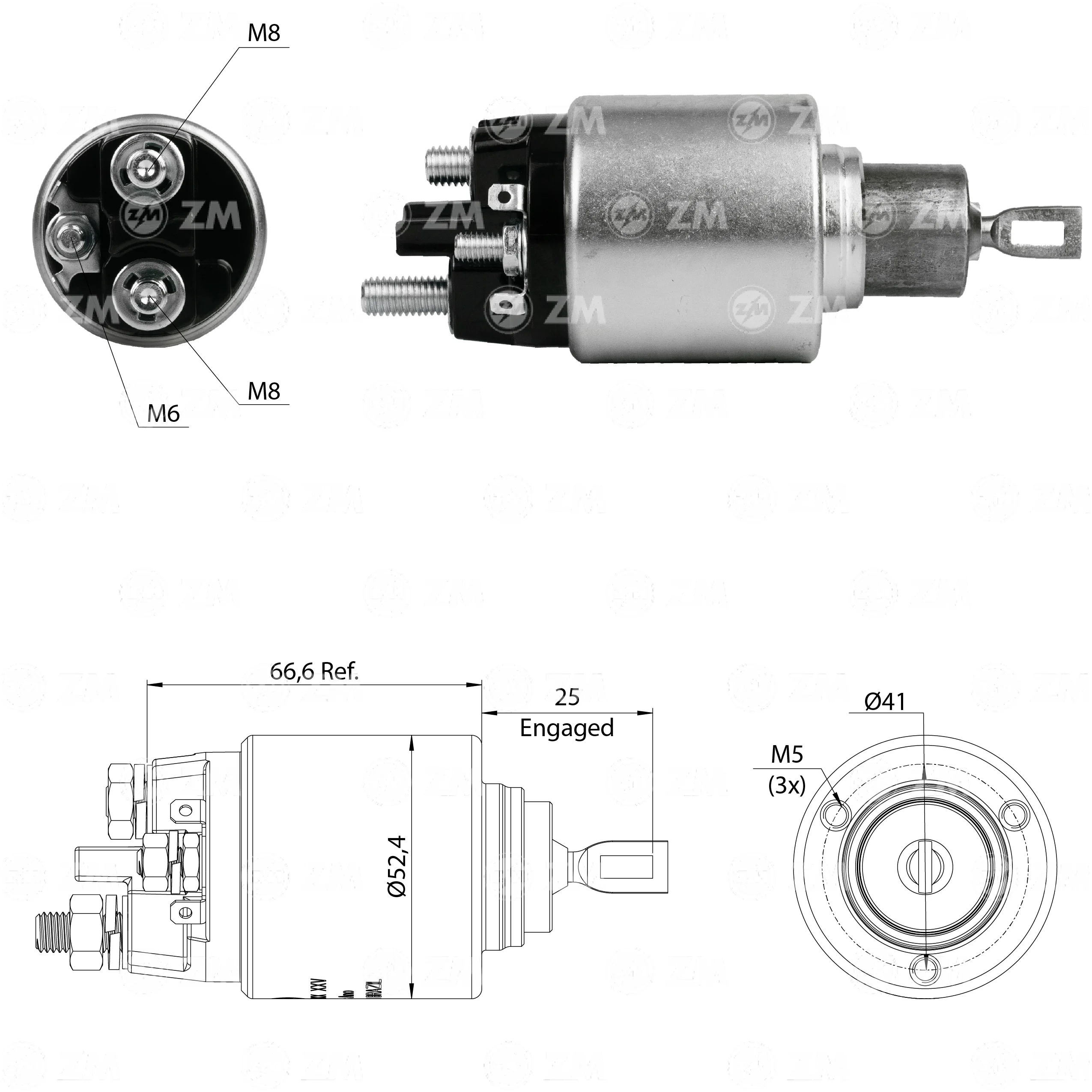 Relé de Partida ZM 4-383 ZM 4383