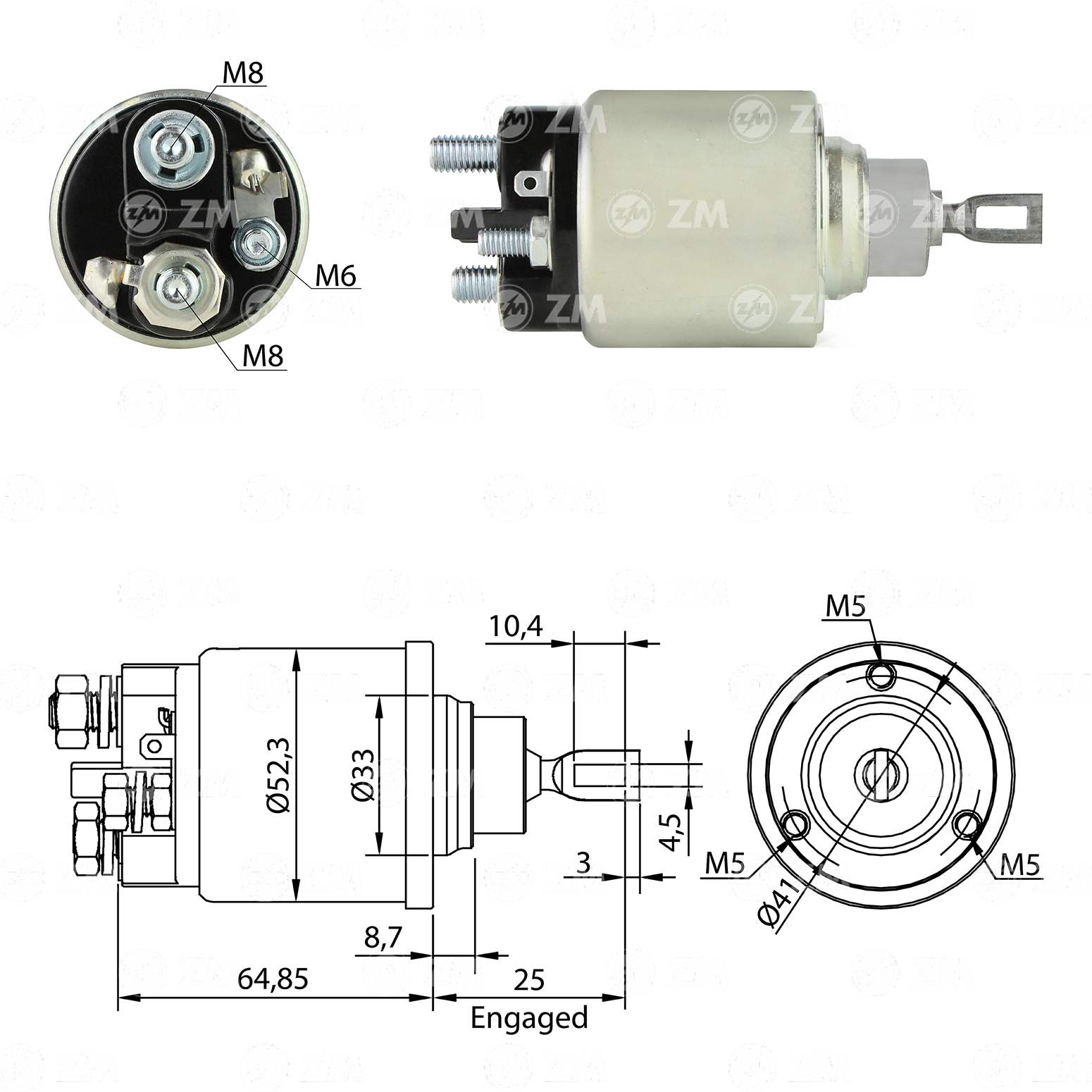 Relé de Partida ZM 3-371 ZM 3371