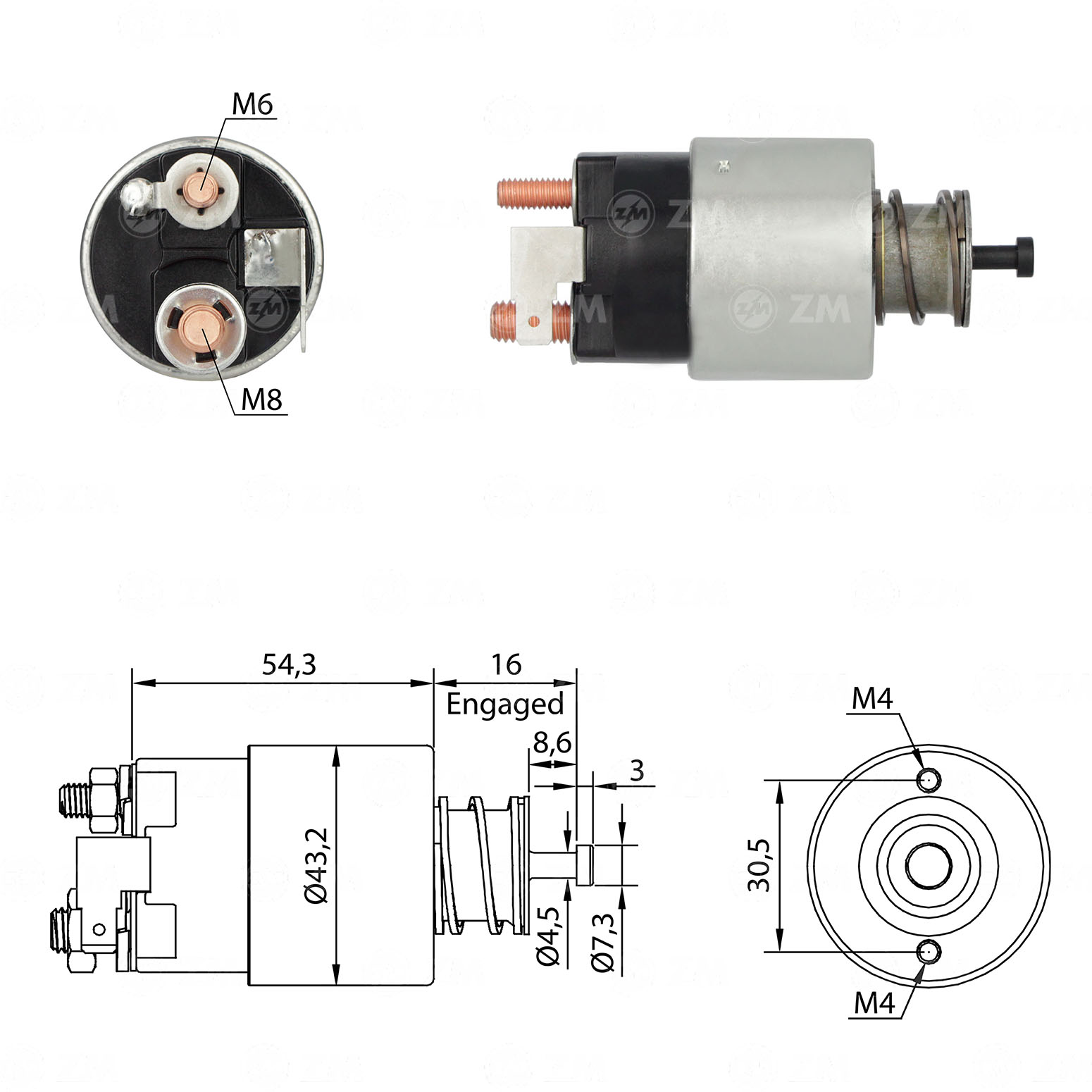 Relé de Partida ZM 3-391 ZM 3391