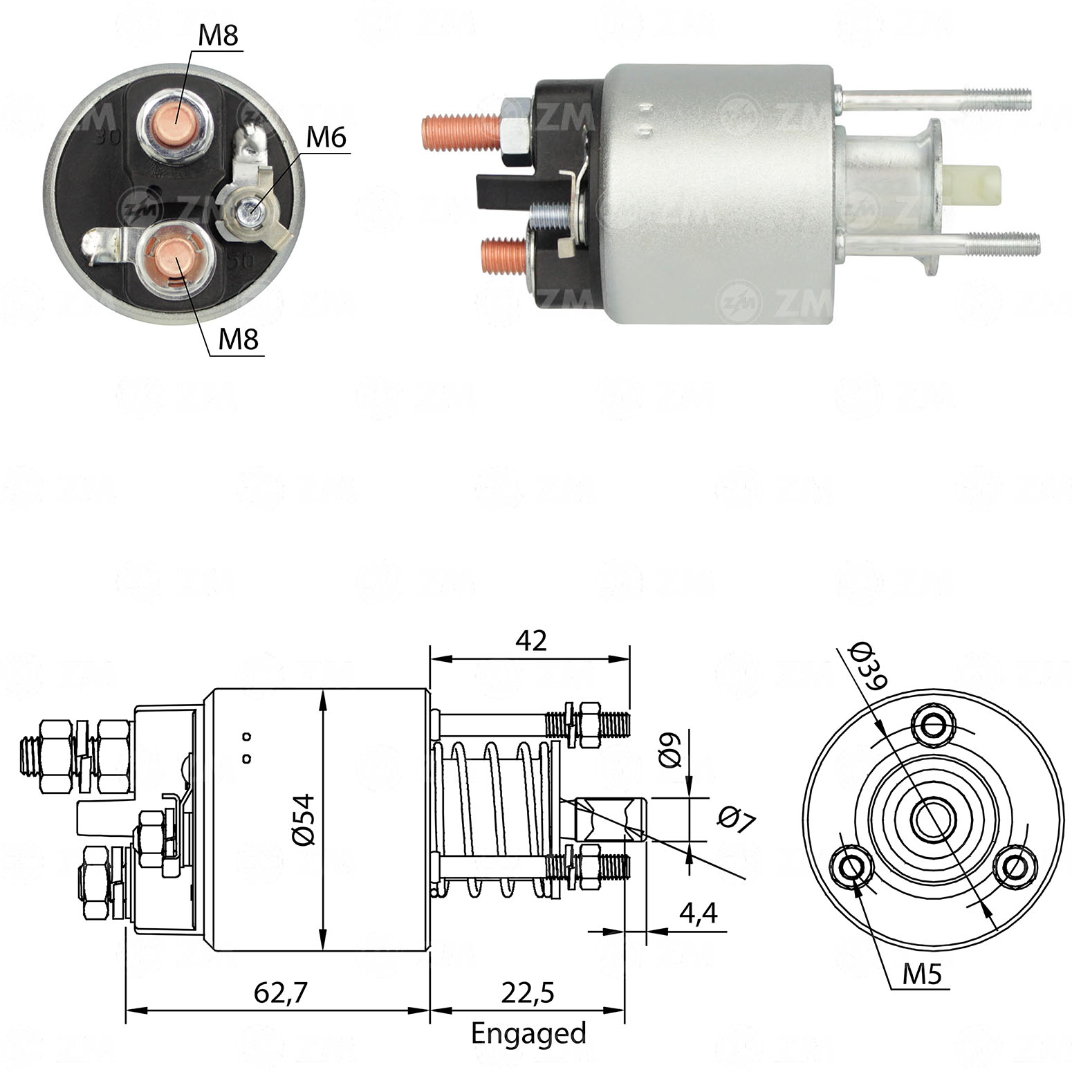 Relé de Partida ZM 3-395 ZM 3395