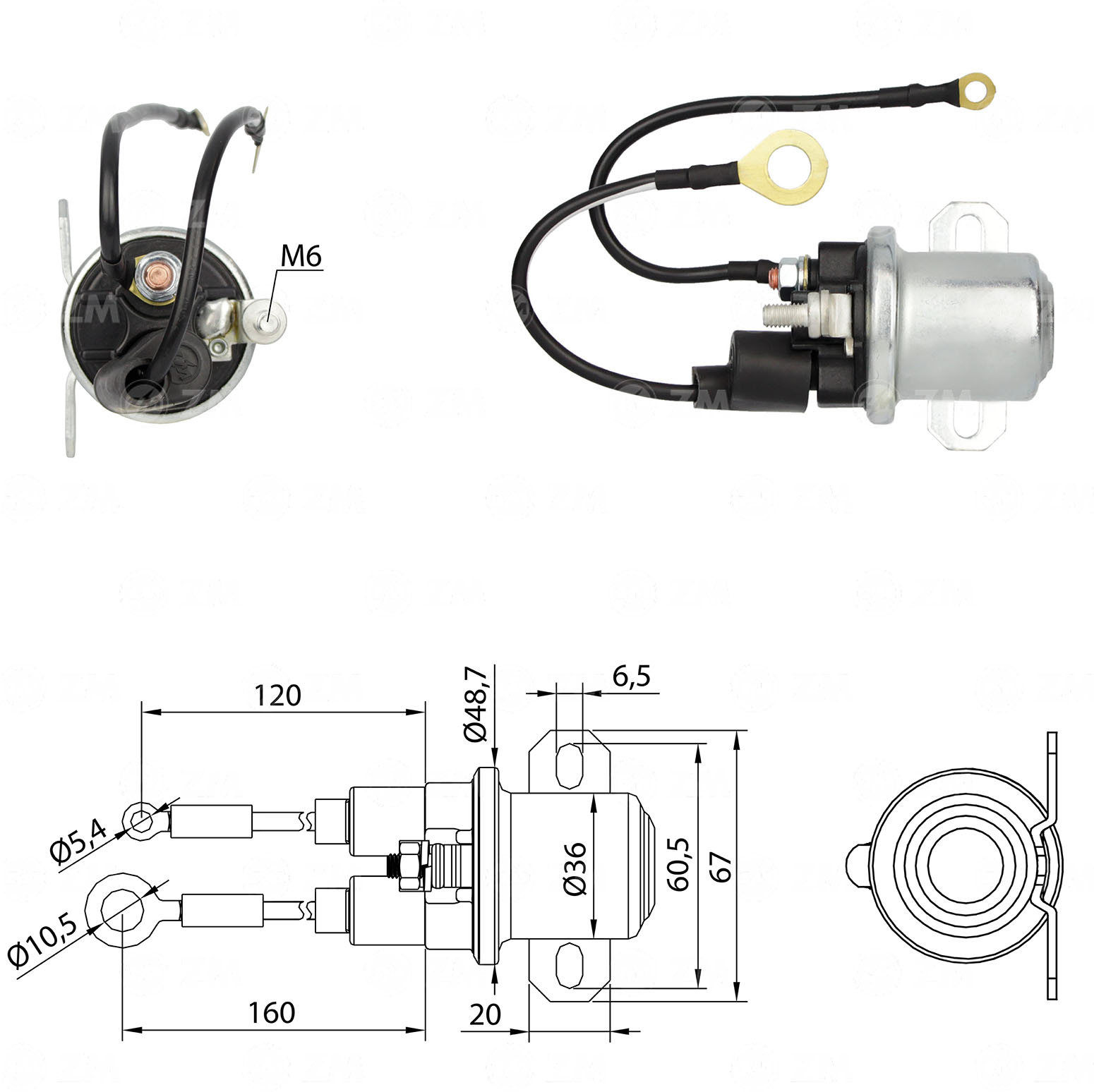 Relé auxiliar de partida ZM 3-407 ZM 3407