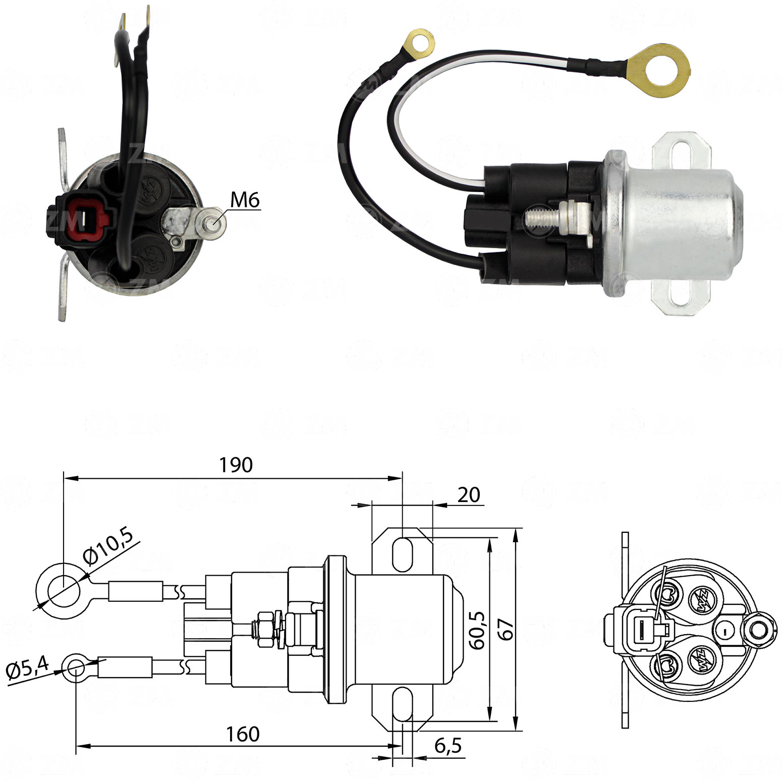 Relé auxiliar de partida ZM 3-408 ZM 3408