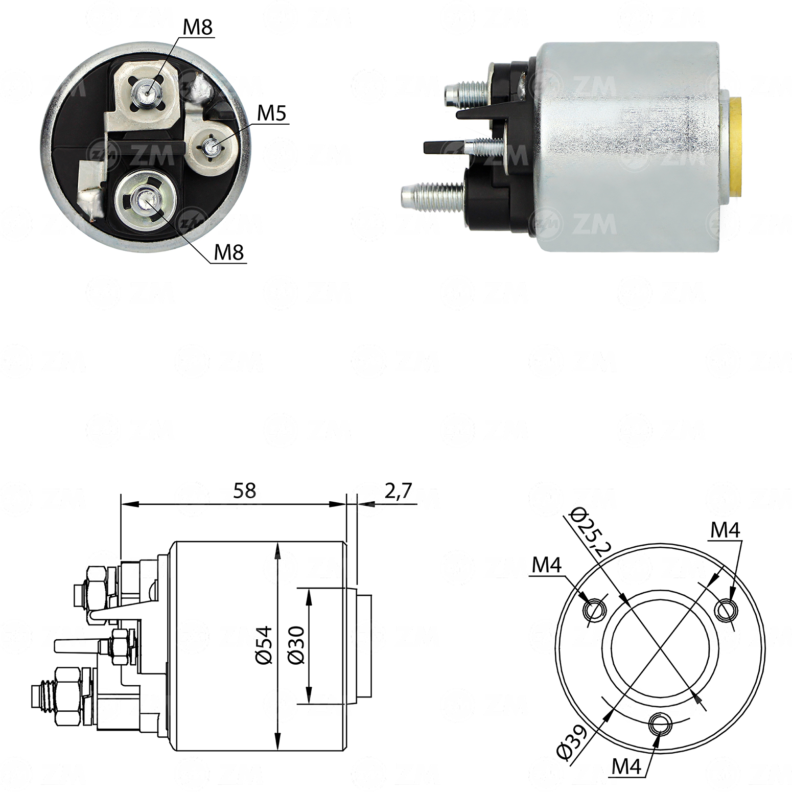 Relé de Partida ZM 3-494 ZM 3494