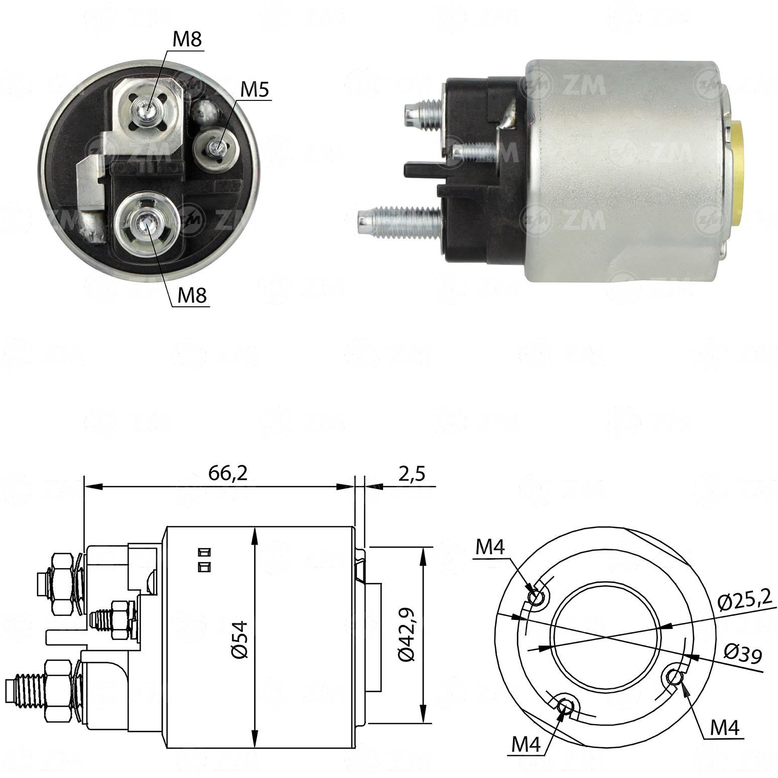 Relé de Partida ZM 3-497 ZM 3497