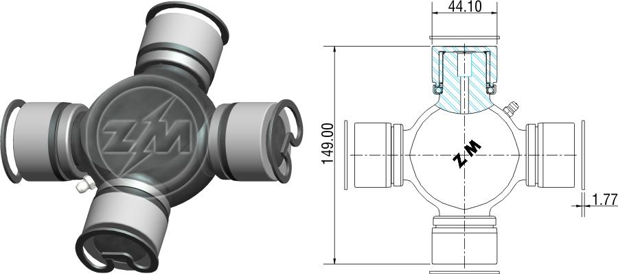 ZM 35.001.12 - Cruzeta ZM 3500112