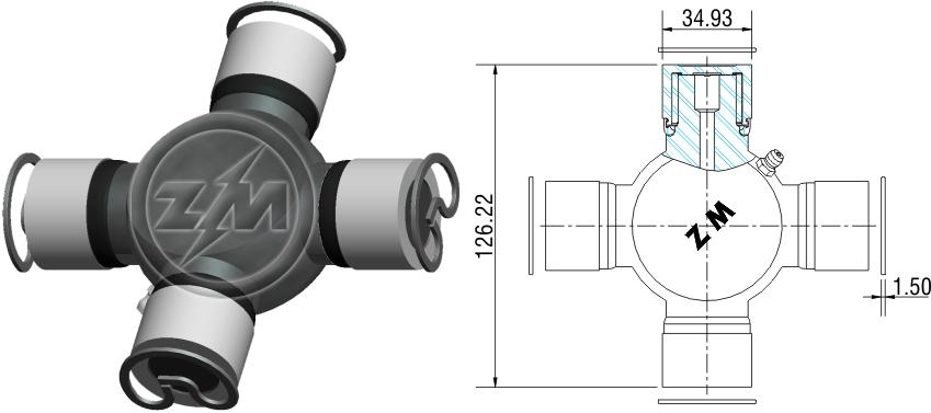 ZM 35.001.16 - Cruzeta ZM 3500116