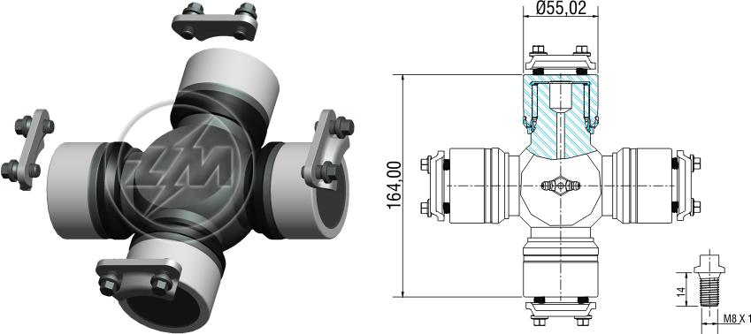 ZM 35.001.20 - Cruzeta ZM 3500120