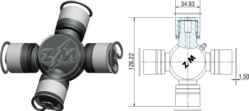 ZM 35.001.29 - Cruzeta ZM 3500129