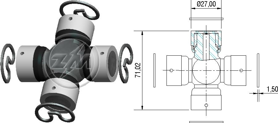 ZM 35.001.32 - Cruzeta ZM 3500132