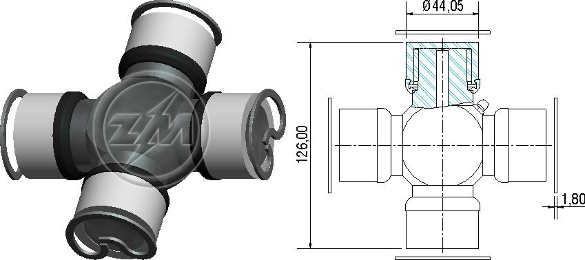 ZM 35.001.33 - Cruzeta ZM 3500133
