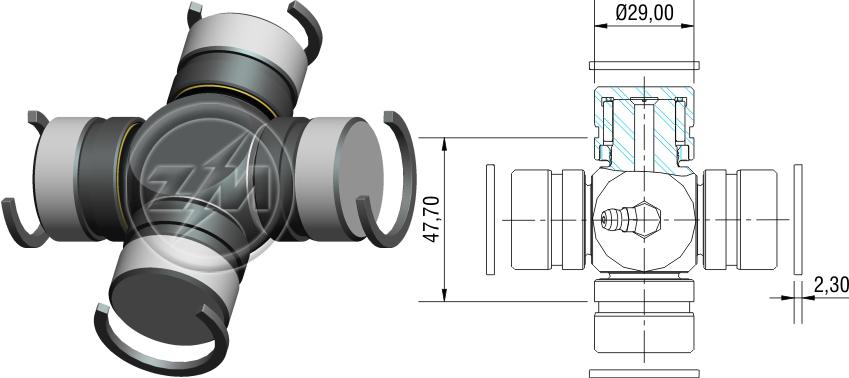 ZM 35.002.08 - Cruzeta ZM 3500208