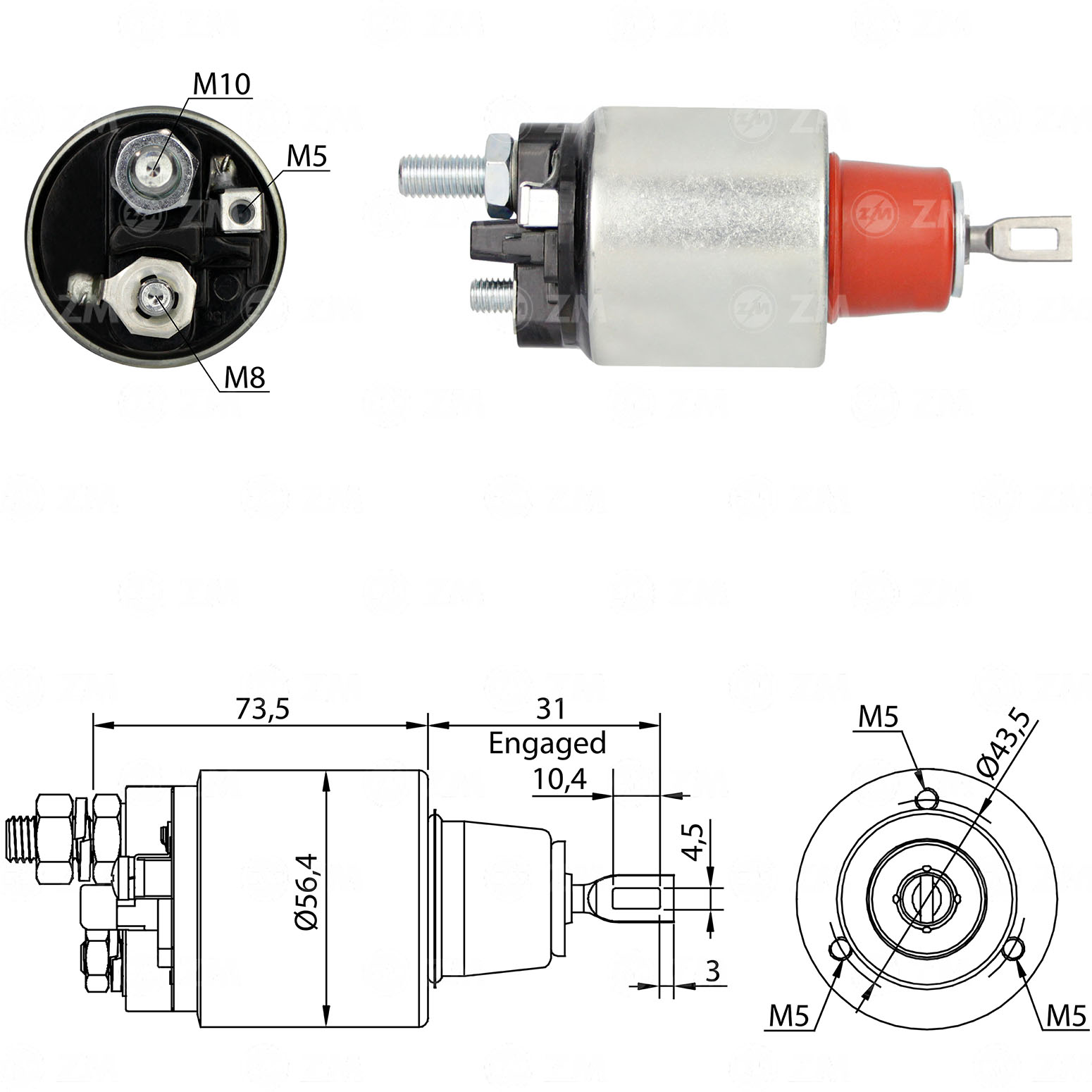 Relé de Partida ZM 3-571 ZM 3571
