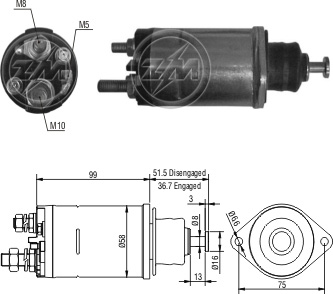 Relé de Partida ZM 3-805 ZM 3805
